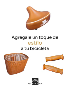 Kit Bicicleta Canasta Timbre Espejos Puños Y Asiento MyBikeMx - tienda en línea