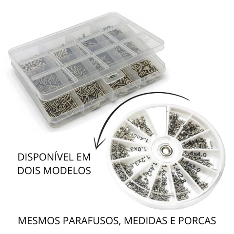 KIT 600 Parafusos, Porcas e Rebites para Óculos - 600 Peças - comprar online