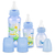 Kit De Mamadeira Cinturada Com Bico De Silicone - Azul