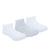 Kit Meia Pimpolho Lisa 3 Pares No Tag Unissex 21 A 25 Branca/Cinza