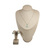 Conjunto Colar + Brinco de Metal Prata DF-504-CL0804-03