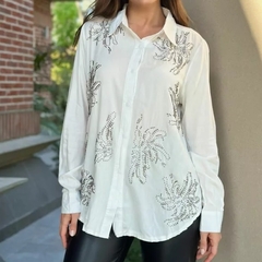 Camisa Mcbeth canutillos flores B&W Art K4019 Fr - tienda online