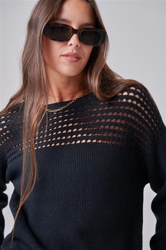 Sweater Ajax detalle calado y botones hta L art 631 Fr - comprar online