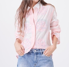 Camisa Rachel encaje y bordada flores hta XL Art8000 Vi en internet