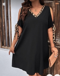 Vestido Beth hombros descubiertos detalle print Dch