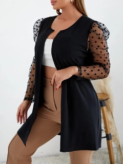 Chaqueta Salónica larga manga tul s/cierre Dlc
