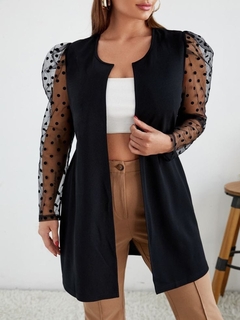 Chaqueta Salónica larga manga tul s/cierre Dlc - comprar online