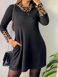 Vestido Eli con detalles print amplio Rch - comprar online