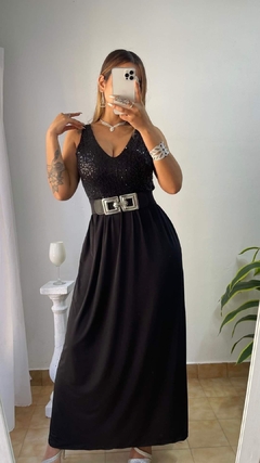 Vestido Francia largo lentejuelas Rch - tienda online