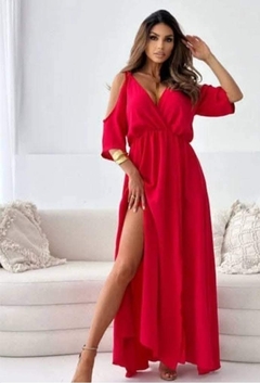 Vestido Monáco largo hombro descubierto Rch - tienda online