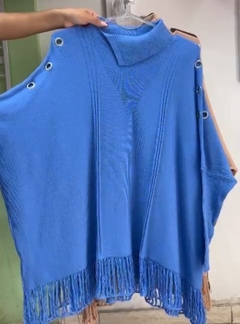 Poncho Cecilia cuello polera y detalle hombro T.U amplio Cla en internet