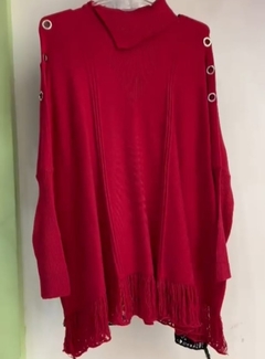 Poncho Cecilia cuello polera y detalle hombro T.U amplio Cla