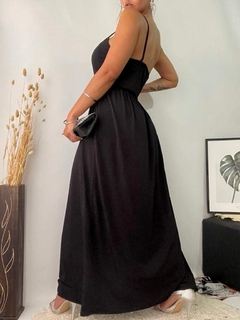 Vestido Elizabeth largo elastizado amplio Ch - Las Pilipu