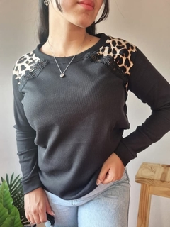 Sweater Trevigno combinado c/print Rch