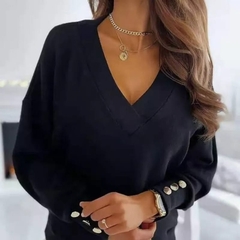Sweater Brescia Cuello V amplio Dch/Rch - tienda online