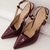 REF 1238 - Scarpin Bordô verniz Slingback - 1001 Rasteirinhas