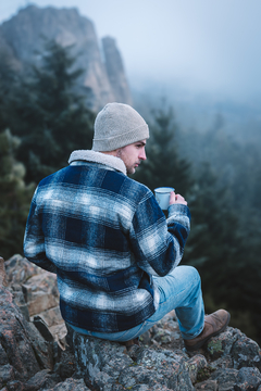 Campera de Paño Hombre - Azul en internet