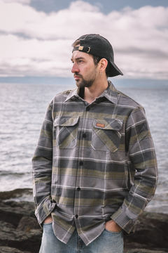 Camisa Clásica Hombre - Verde y Gris - comprar online