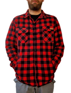 Camisa de Micropolar Unisex - Rojo y Negro - tienda online