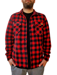 Camisa de Micropolar Unisex - Rojo y Negro en internet