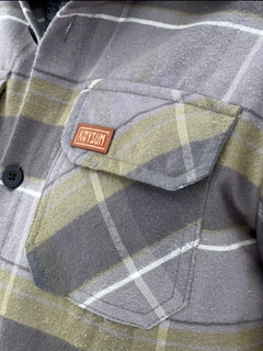 Camisa Clásica Hombre - Verde y Gris - Kaysun