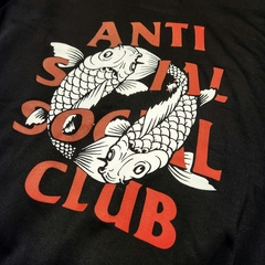 Hoodie Anti Social Club Koi Garden Negro en internet