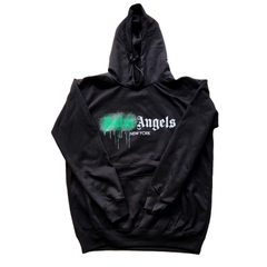Hoodie Palm Angels New York Sprayed Negro
