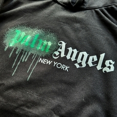 Hoodie Palm Angels New York Sprayed Negro - comprar en línea