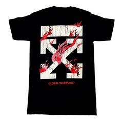 Playera Off White Global Warming