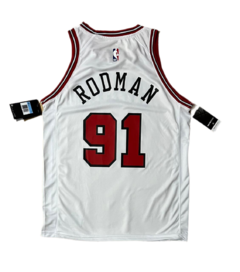 Jersey Chicago Bulls Rodman Blanco - comprar en línea