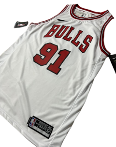 Jersey Chicago Bulls Rodman Blanco en internet
