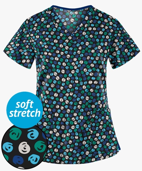 Filipina Estampada Happy Scrubs Soft Stretch Mujer
