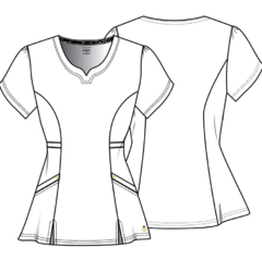 Filipina Quirúrgica Heartsoul Blanco Hs670 - Kura Uniformes Médicos
