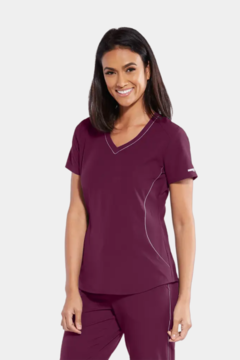 Uniforme Quirurgico Jogger Skechers Stretch Mujer Wine SKT062/SKP536