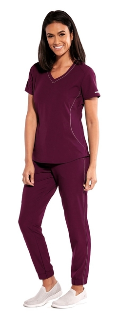Imagen de Uniforme Quirurgico Jogger Skechers Stretch Mujer Wine SKT062/SKP536