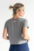 REMERA BÁSICA CORTA GRIS OSCURO - comprar online