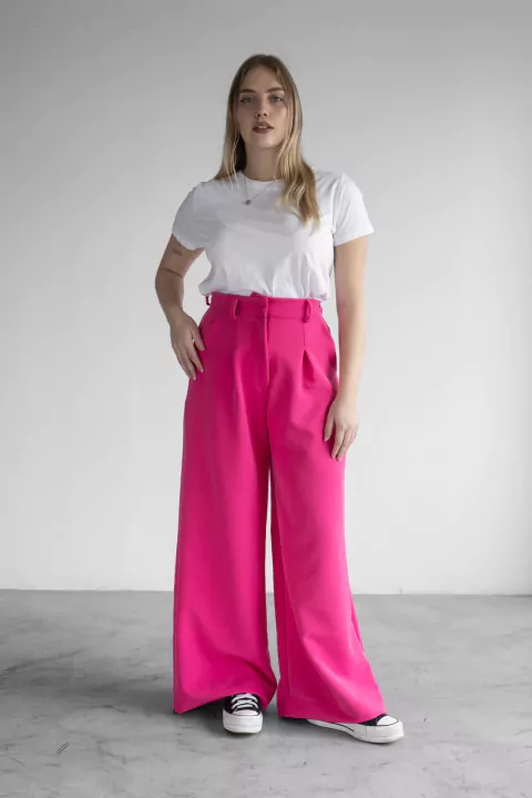 PANT SASTRERO ANCHO FUCSIA