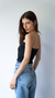 TOP STRAPLESS NEGRO - comprar online