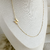 Colar com letra inicial na lateral em banho de Ouro 18K - loja online