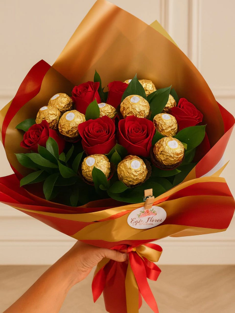 BUQUÊ FERRERO - ROSAS COM BOMBOM FERRERO ROCHER - comprar online