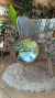espejo circular mimbre flor