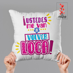 Almohadón 40x40 cm - Linea Frases de Mamá