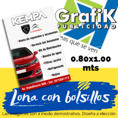 Banner o lona con bolsillos - 0.80x1.00 mts - comprar online