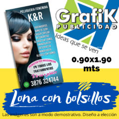 Banner o lona con bolsillos - 0.90x1.90 mts - comprar online