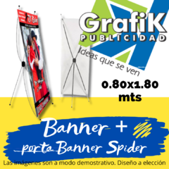 Banner con porta banner - 0.80x1.80 mts