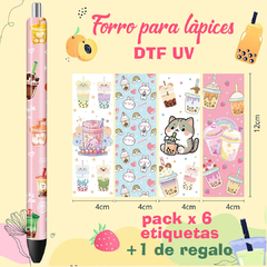Stickers para lápices y lapiceras - 4x12cm - DTF UV