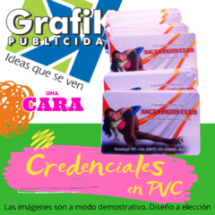 Credenciales en PVC - solo frente impreso