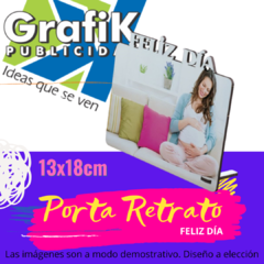 Porta retrato de madera - 13x18 cm - comprar online