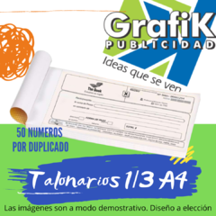 TALONARIO DE FACTURAS - 1/3 A4