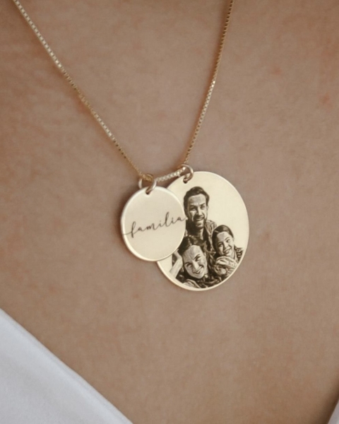 Colar Personalizado 2 Medalhas (Leia descrição)